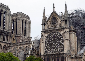 Notre Dame Cathedral structures kept standing after a massive fire outbreak