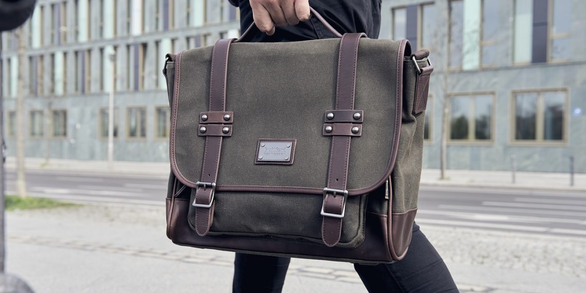 Waxed Canvas Laptop Bag for Early Career Professionals